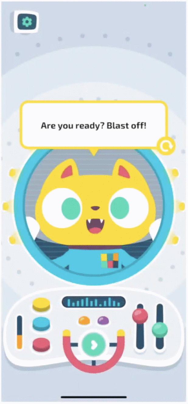 The OKKO spaceship cockpit interface used to frame vision-test missions