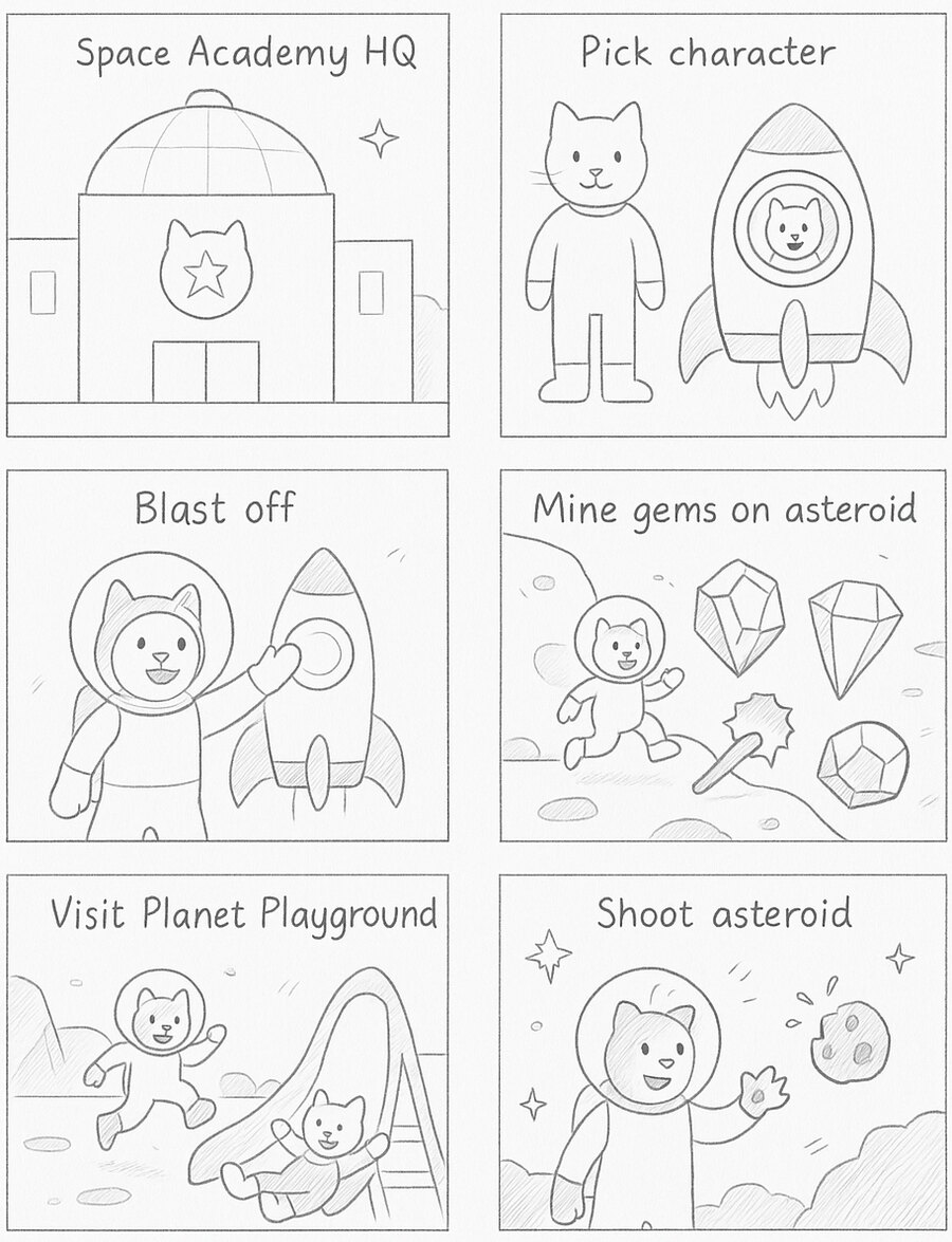 The three core users of OKKO Space Academy — children with amblyopia, clinicians and orthoptists, and parents