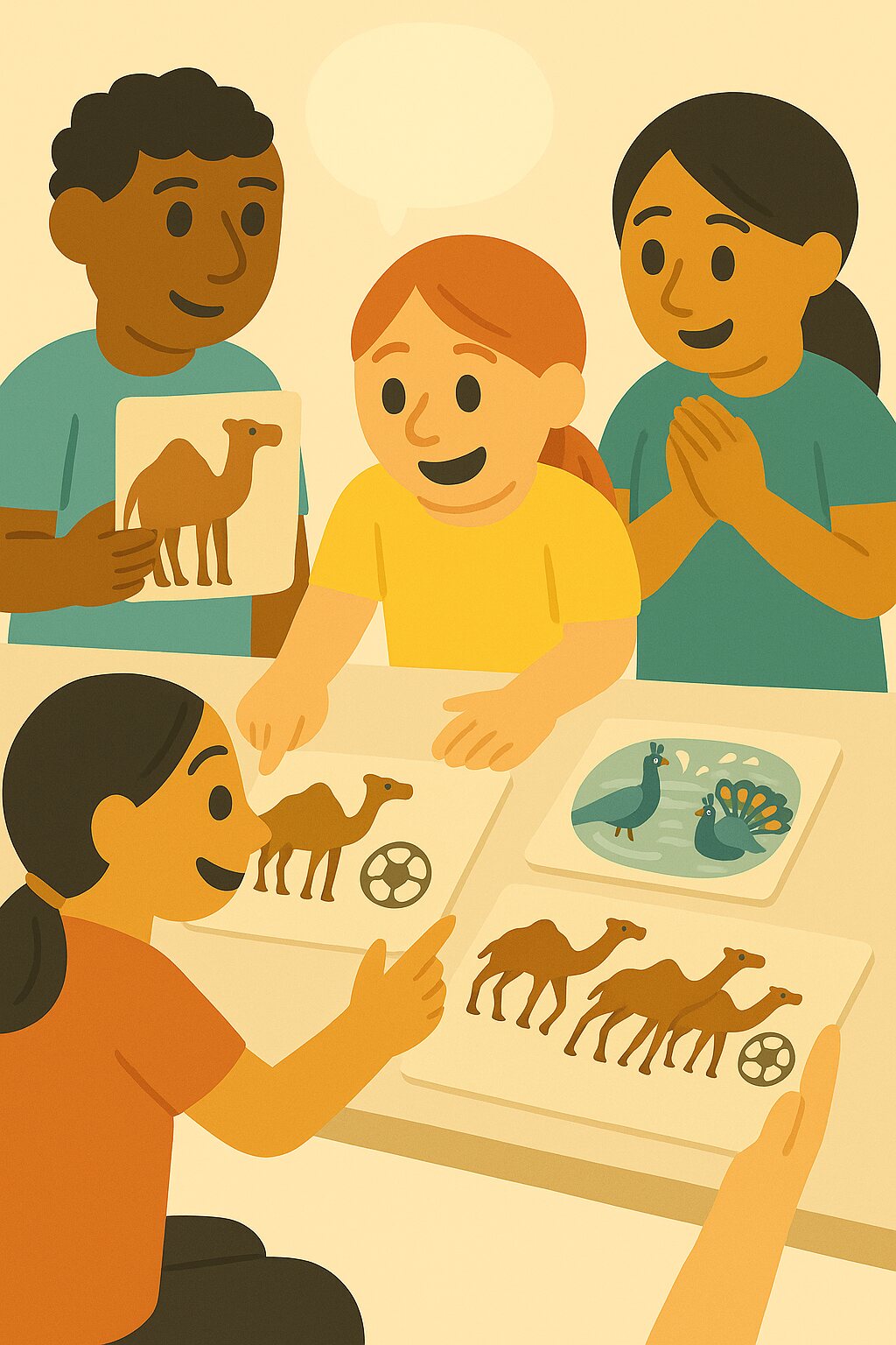 The ZooDesign card-based design game, showing animal and enrichment ideation cards